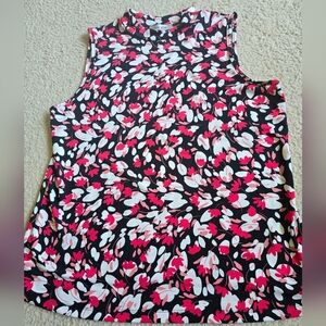 🌈 Erin Blair Sleeveless Floralcore High Collar Blouse